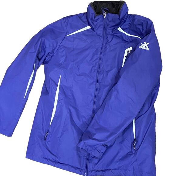 Zero Xposur Women's Large Purple and White Insulated Full Zip Jacket - Picture 1 of 9